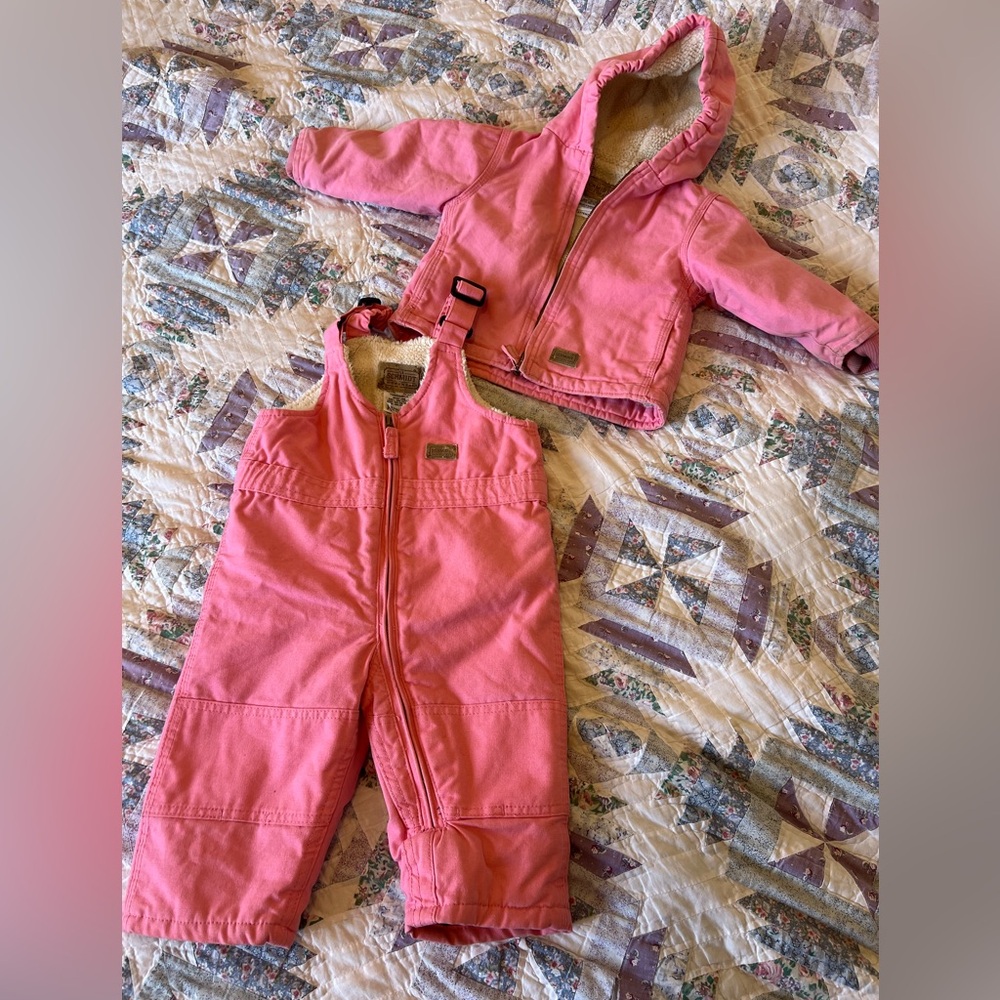 C.E. Schmidt Workwear Pink Overalls and Jacket Set